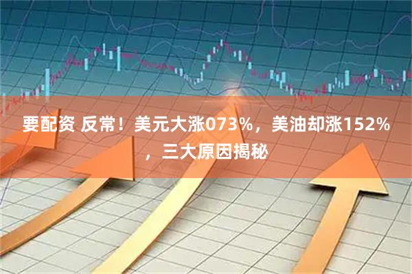 要配资 反常！美元大涨073%，美油却涨152%，三大原因揭秘